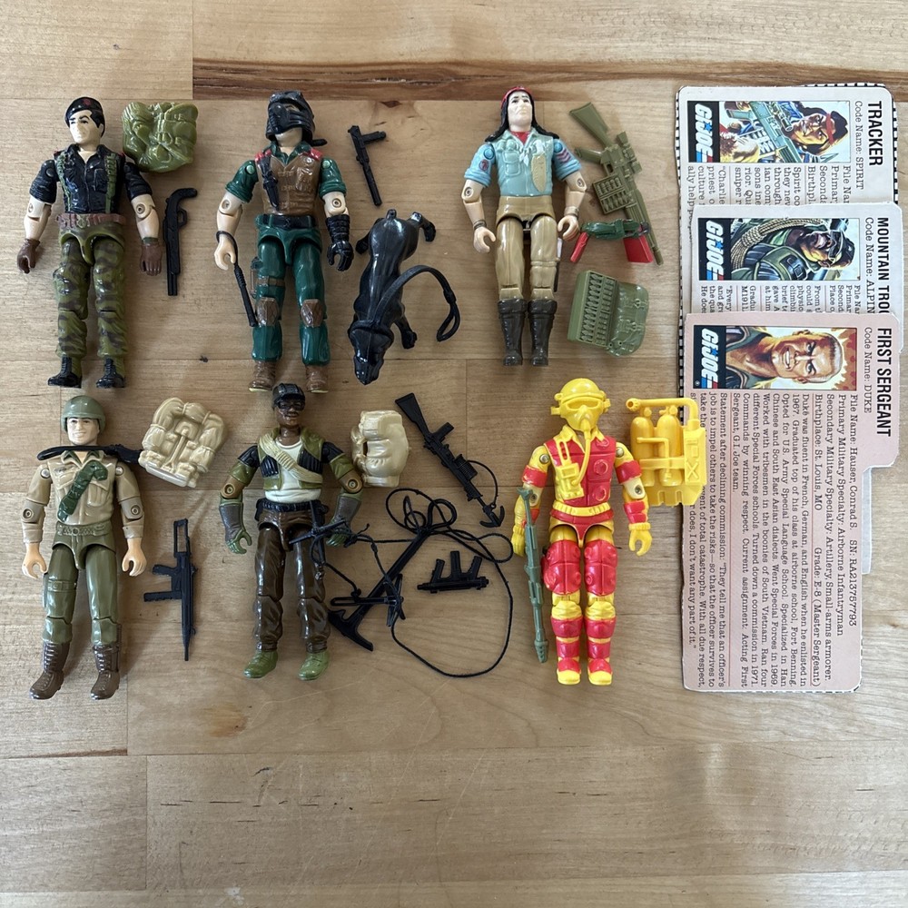 GI Joe 1980s Duke MUTT Alpine Blowtorch Flint Vintage Hasbro Action Figure Lot