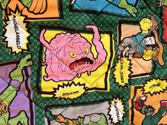 vintage Teenage Mutant Ninja Turtles comic-style Blanket from the 1990s 40×56