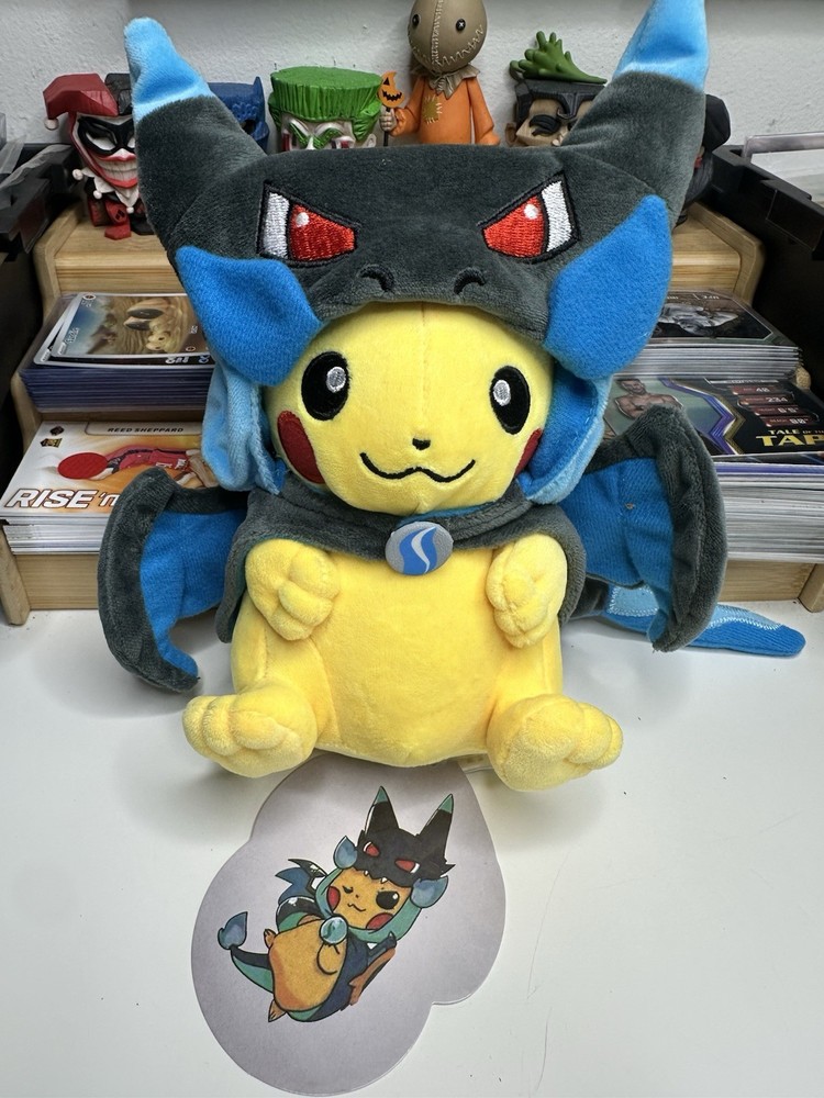 Pancho Pikachu Mega Charizard X Pokemon Plush New With Tag
