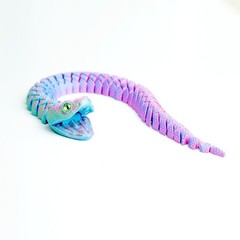 3D Printed Big Headed Snake Model,Articulated Animals Figure,Toys Home Decor