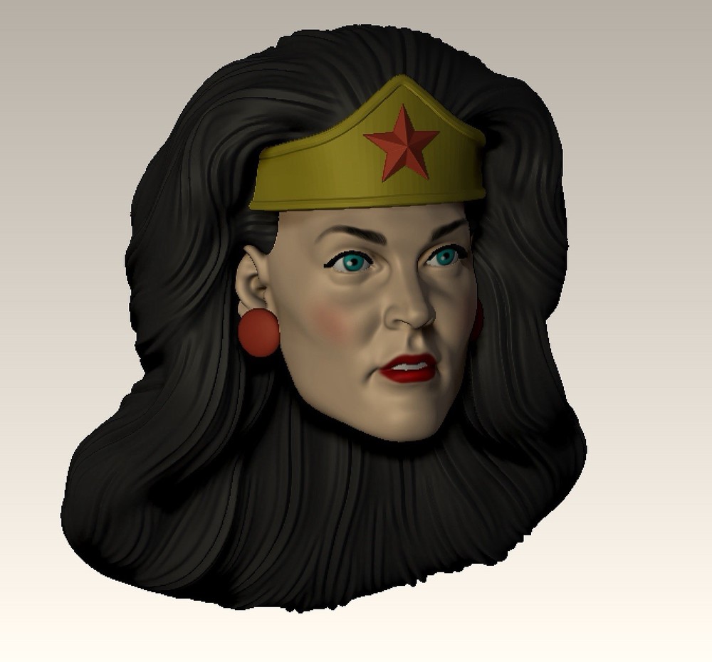 Amazon Lady Custom Action Figure Head 1:9 or 1:6 Mego