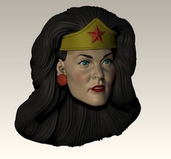 Amazon Lady Custom Action Figure Head 1:9 or 1:6 Mego