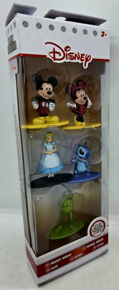 Disney Nano MetalFigs Toys Die-Cast Metal Figurines Set Mickey Stitch Kermit