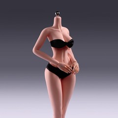 YM503 1/6 Large Breast Thin Waist Girl 12″ Female Action Figure Body Hands Foot