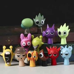 12/24/48pcs Sprunki Action Figures Model Toy Birthday Gift Figurine Set
