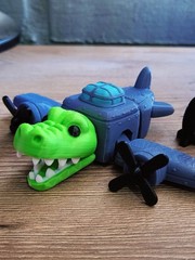 Bombardiro Crocodilo – Articulated Italian Brainrot Figurine Toy Kids & Adults