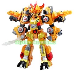 Dino Core Golden Ultimate D-Buster Tyranno Figure 7 in 1 Dinosaur Robot Combiner