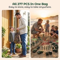 277 PCS Army Men Military Playset, Army Men Toys for Boys 812, Military Soldi…