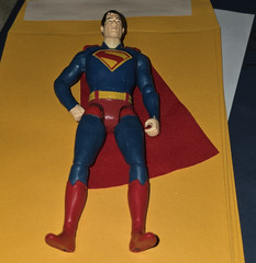 DC Comics Superman Action Figure w/ Cape, Blue/Red/Yellow Plastic & Fabric