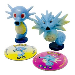 Nintendo Pokemon Horsea Seadra 1999 Tomy Battle Figures Discs Vintage Lot Hasbro