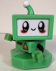 Lankybot Lankybox Mystery Figure Green & Silver Robots GLOW Lot of 2