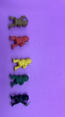 Tiny Mini Ninja Warrior Figures Lot Of 5 Toy VTG