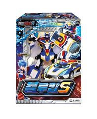 Metal Cardbot S Season2 BLUE COP TRINITY Transformer Robot Car Figure Toy 2024