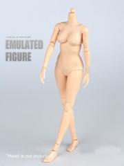 1/6 Female Pale Skin Mid Breast Chest Super Flexible Body For 12″Figure Doll