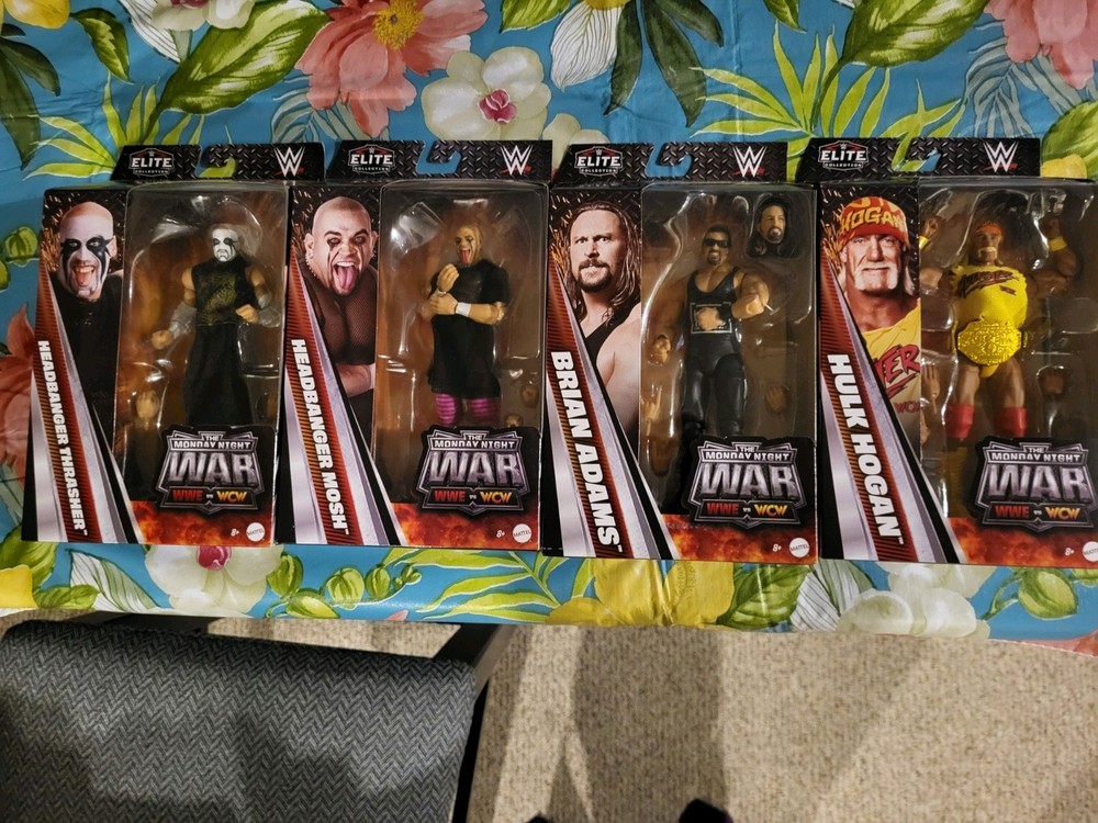 WWE Elite Monday Night Wars Complete Set of 4, (Series 11) w/ Rick Rude BAF