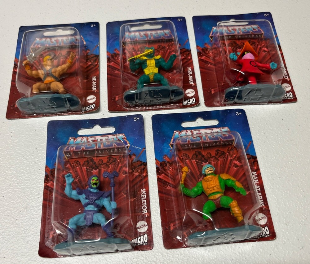 Mattel Masters Of The Universe Micro Figures Complete Set Of 5.
