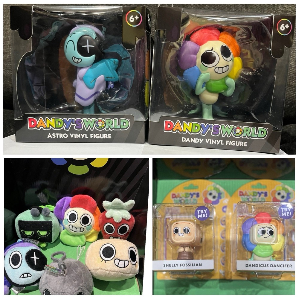 Dandy’s World CultureFly Dandy & Shelly Flip /Dandy & Astro Vinyl / 6 Keychains