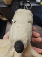 Vintage 1968 SNOOPY Plush Hand Puppet Peanuts golf cover United Syndicate Dirty