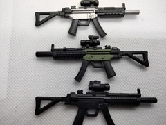 MP5 Submachine Gun 1:12 Scale Rifle Weapon Action Figure Accessory Force