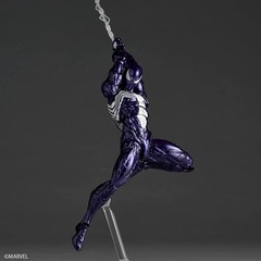 Kaiyodo Revoltech Symbiote Spider-Man Action Figure Purple Version New in Stock