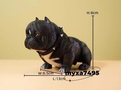Realistic Bully Dog Model Puppy Animal Ornament Figurine Statue Resin Toy Gift