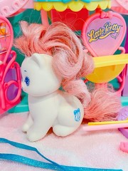 1990 Mattel Little Pretty Kitty Perm N Play Playlet Snow Curl Lady Lovely Locks
