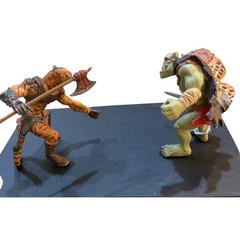 Papo Fantasy Action Figures Tiger Mutant Axe Troll Orc Wahar Ogre 2002 Medieval