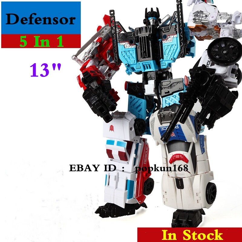 New Deformable Robot Defensor HZX 5 In 1 Action Figure IDW G1 KO 13″ Kids Toys