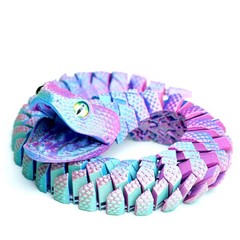 3D Printed Big Headed Snake Model,Articulated Animals Figure,Toys Home Decor