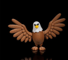 3D Printed Eagle Figurine – Handcrafted Bald Eagle Statue with Spread Wings