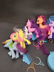 My Little Pony mixed lot of 9 with accessories various colors