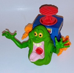 Vintage 1986 Kenner The Real Ghostbusters SLIMER Gooper Green Ghost with Plunger
