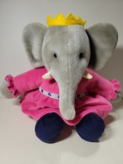 Babar CELESTE 15″ Plush Toy Elephant Queen By Gund 1989 Vintage