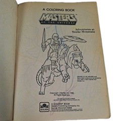 1985 Masters Of The Universe He-Man Skeletor Cover Coloring Book