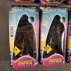 (6) STAR TREK TRANSPORTER SERIES TOS ACTION FIGURES KIRK SPOCK SCOTT UHURA NEW