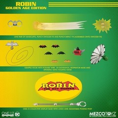 Mezco Toys One:12 Batman Robin Golden Age Edition Anime Action Figure In Stock
