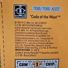 RARE: MINT Hasbro Wild West C.O.W.Boys of Moo MesaMoo Montana Figure 1991 w/ Gun