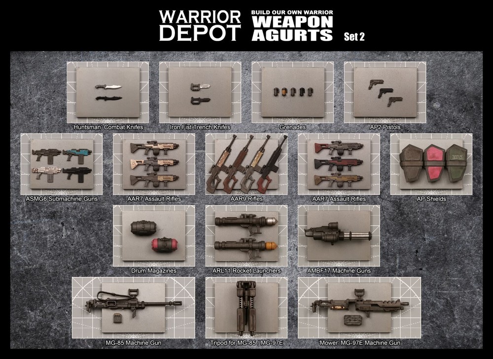 Acid Rain World Standard Weapon Agurts Set 2 – 1/18 3.75″ GI Joe