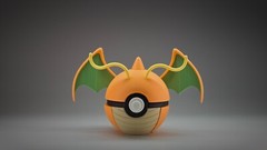 Dragonite | Themed 3D Printed Pokéball | #0149 Dragonite