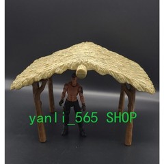 Action Figure DIY 1/18 Scale Small Wooden House Scene Props Model Fit 3.75”