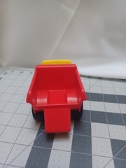 Fisher Price Little People Dump Truck Vehicle Kids Toy 2016 Mattel Red Yellow