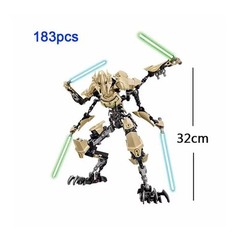 Hot 32cm Ksz714 Star Toy Anime Action Figure Robot Grievous with Lightsaber Hilt