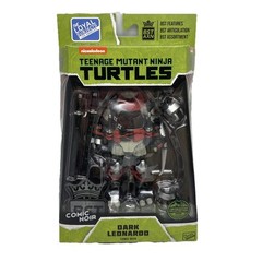 TMNT Action Figure Lot New Dark Leonardo Comic Noir Viacom & Mega Blocks Figures