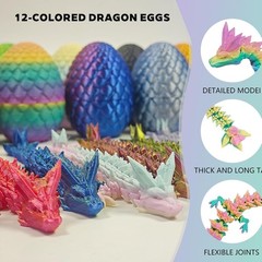 Crystal Dragon Egg Set 12pcs Fantasy Collectible Gift Party Favors