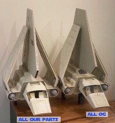 Vintage Star Wars Imperial Shuttle Replacement Parts – Hatch Handle Guns Ramp