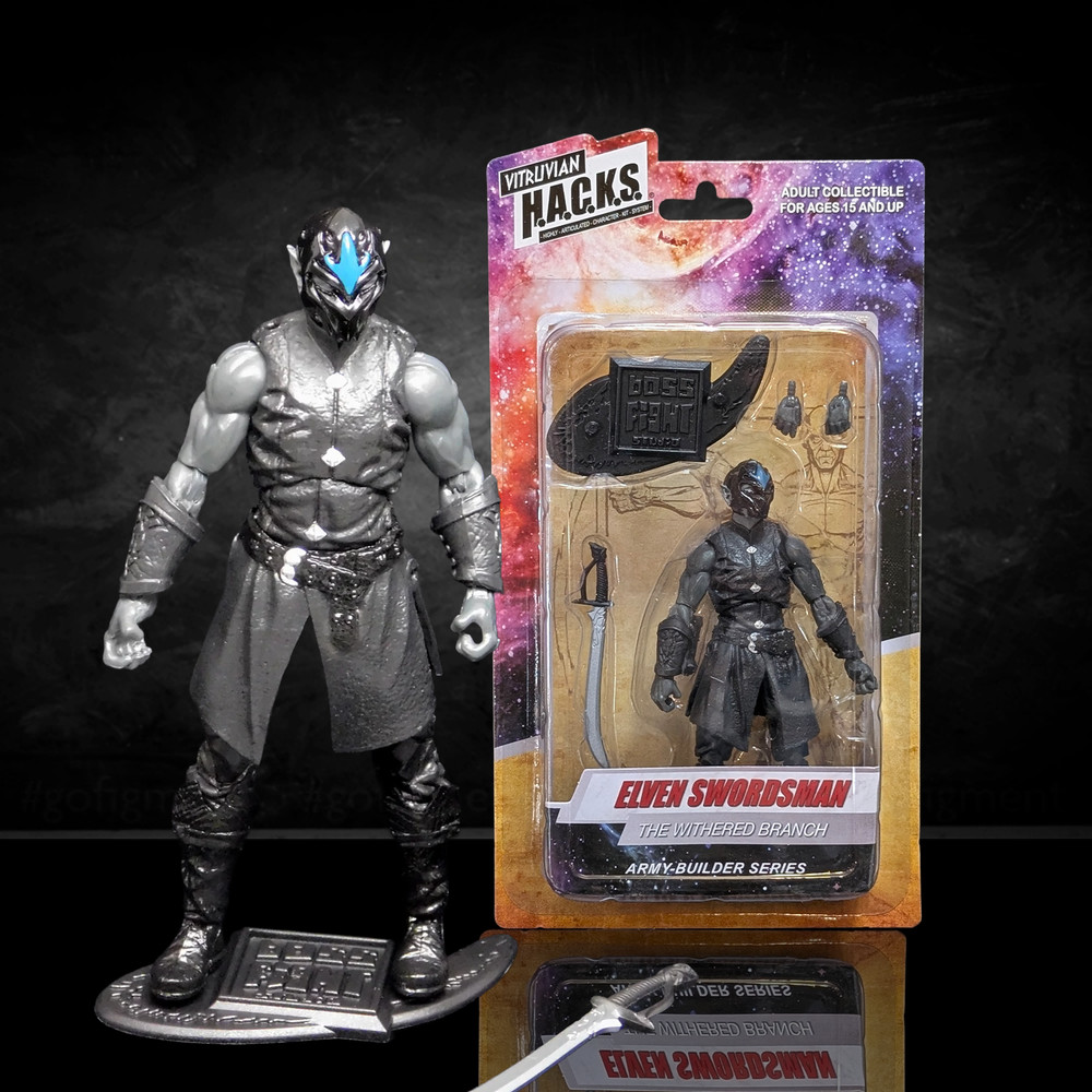 Elven Swordsman (BASICS) -Vitruvian H.A.C.K.S. 1:18 Scale Action Figure