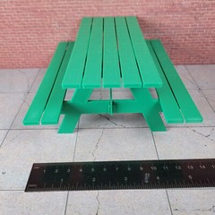 Picnic Table Model Prop Kit 1/10 Scale Action Figure Diorama Dollhouse Accessory