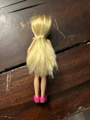 Mattel Barbie Family And Friends Club Chelsea Blonde Pink And White Dress 5.5”