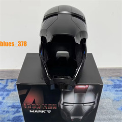 US STOCK Autoking Iron Man Full Black MK5 Helmet Electronic Voice Activated Mask
