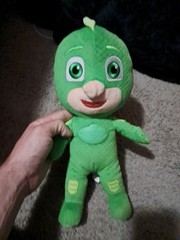 PJ Masks Plush Stuffed Gekko Sings Talks Lights Up 14″ Toy Green Disney Junior